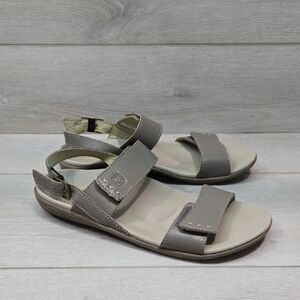 Spenco Women Leather Hook&Loop Sandals Flats Shoes Sz 7